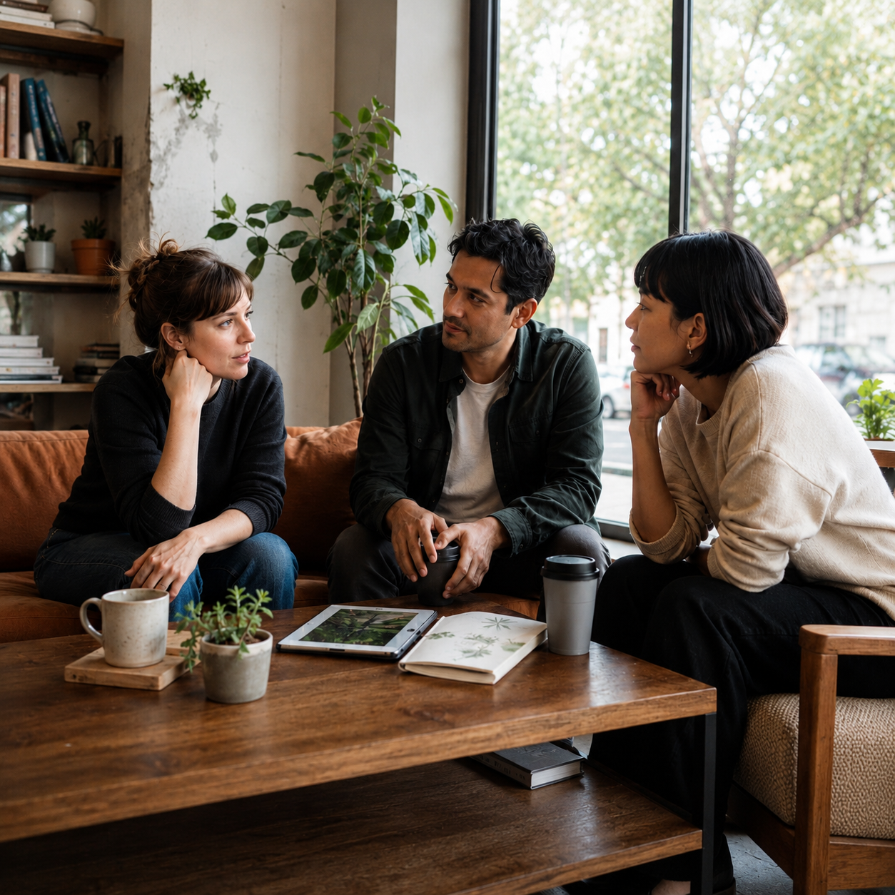 People in discussion